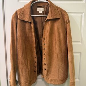 Vintage Plus Size CJ Banks Tan Suede Western Jacket